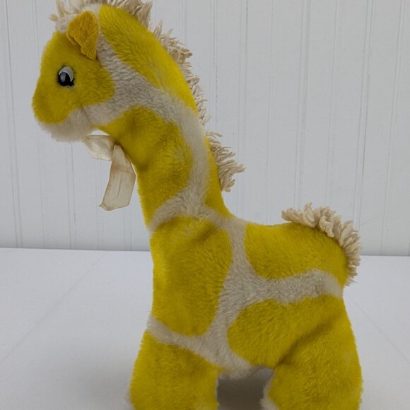 Vintage Eden Yellow Giraffe Musical Plush Windup Stuffed Animal 9.5" Not Working - Picture 3 of 14